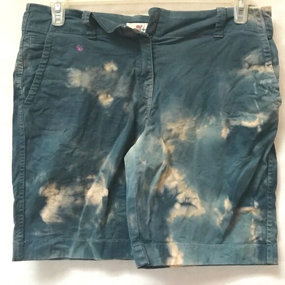 Vineyard Vines Pants - Vineyard Vines X Custom BLue Cotton Tie Dye Shorts Size 8 Soft Golf Tennis